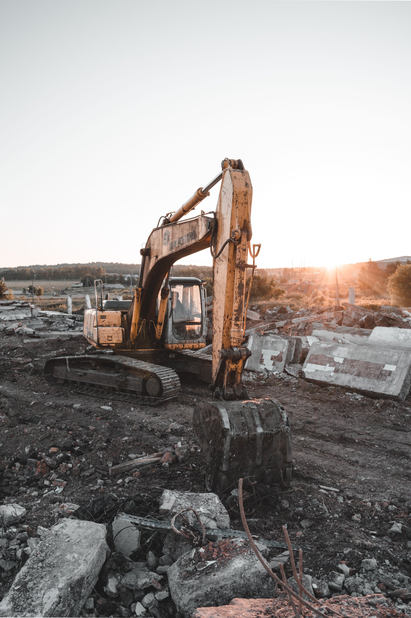 Excavation around a home's foundation footings